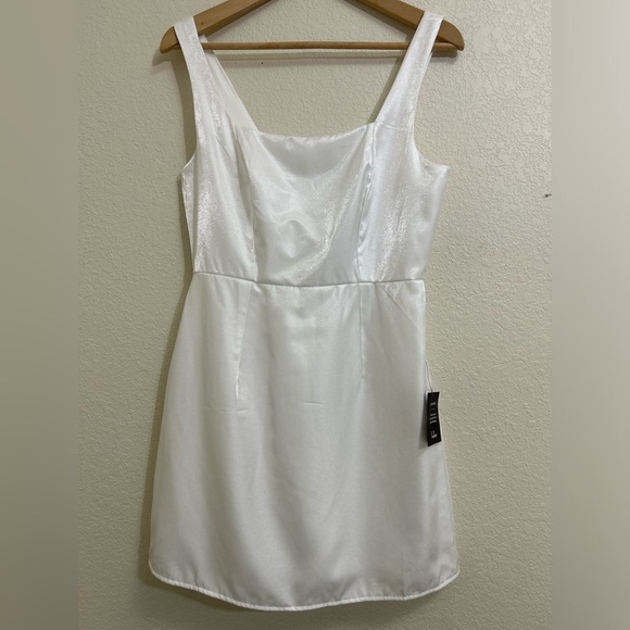 Lulu's White Square Neck Sleeveless Mini Dress - Picture 3 of 13